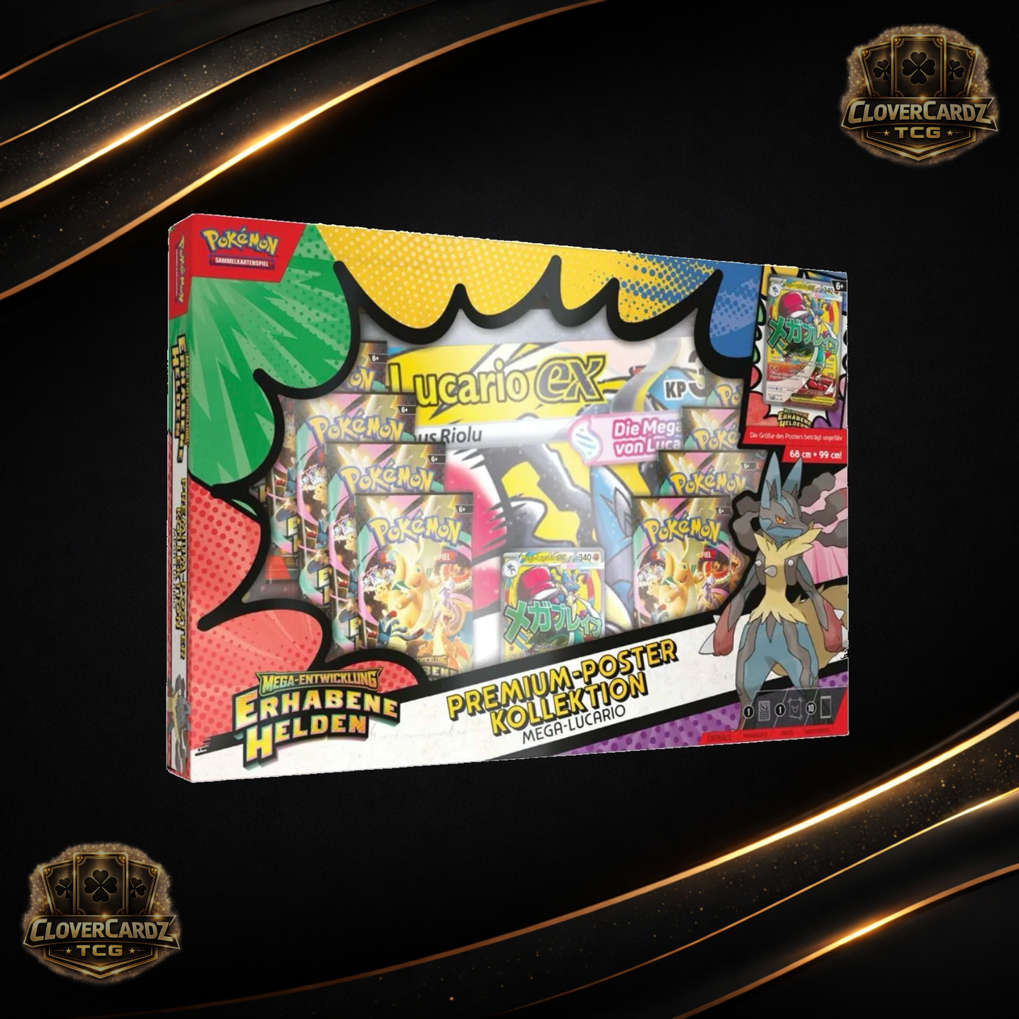 Pokémon Premium-Poster-Kollektion Mega-Entwicklung – Erhabene Helden: Mega-Lucario[DE]